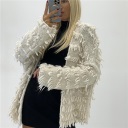 cardigan corto senza bottoni peneri